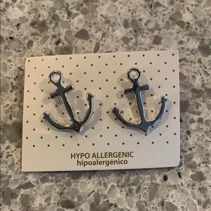 🤍Silver Anchor earrings